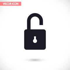 Lock vector icon , lorem ipsum Flat design