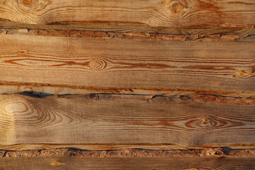 Wooden timber wall. Old wood texture. Brown and yellow natural simple wooden texture material background.