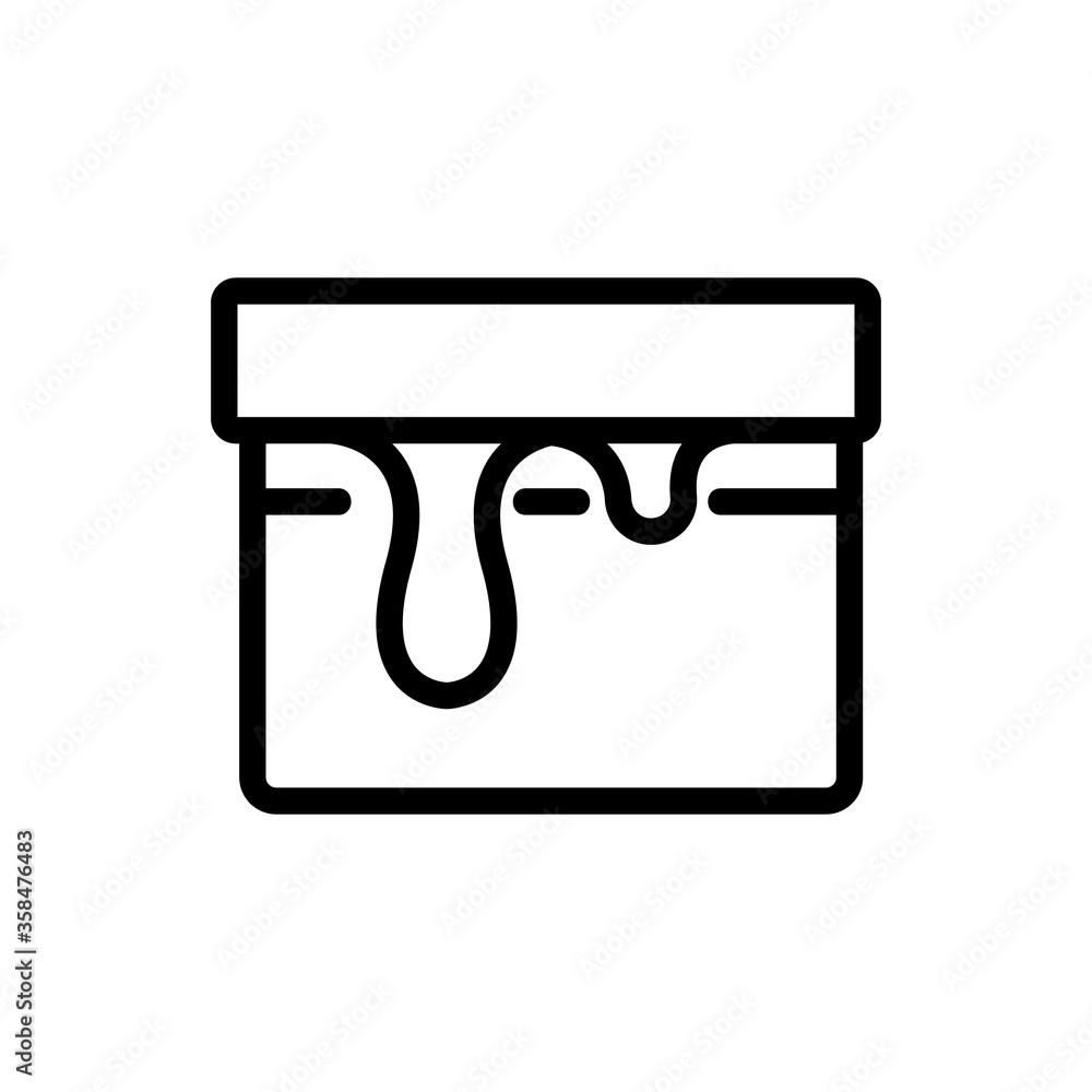 Poster flowing slime from container icon vector. flowing slime from container sign. isolated contour symbol