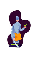 Vector illustration of male chef character
