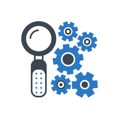 Active Search Related Vector Glyph Icon. Isolated on White Background. Vector Illustration.