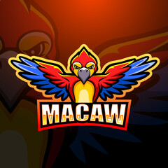 Macaw mascot esport logo design © frescostudio