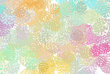 Light Multicolor vector template with chaotic shapes.