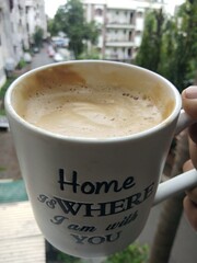 coffee latte in cafe