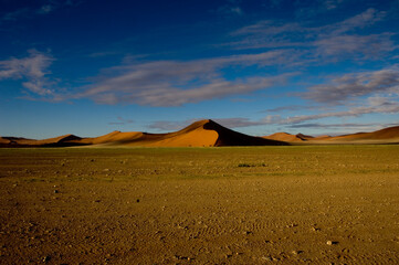 morning light at namibian desert