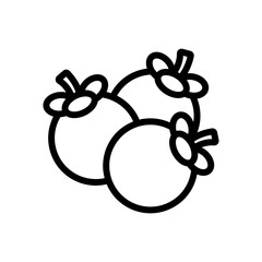 mangosteen fruit heap icon vector. mangosteen fruit heap sign. isolated contour symbol illustration