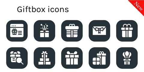 giftbox icon set