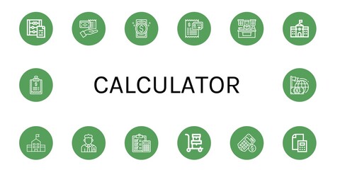 calculator icon set