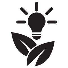 lights and leaves icon, nature icon vector