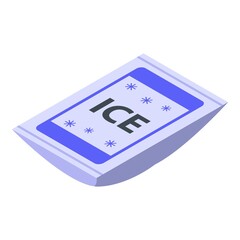 Medical ice pack icon. Isometric of medical ice pack vector icon for web design isolated on white background