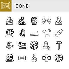 bone simple icons set