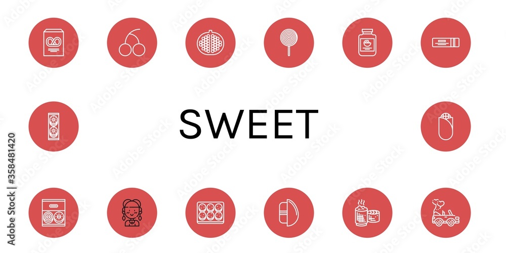 Canvas Prints sweet icon set