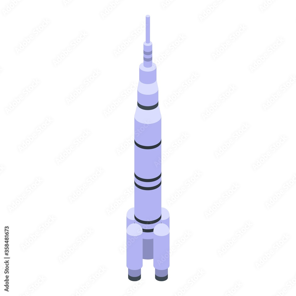 Poster missile attack icon. isometric of missile attack vector icon for web design isolated on white backgr