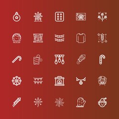 Editable 25 merry icons for web and mobile