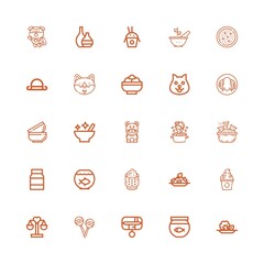 Editable 25 bowl icons for web and mobile