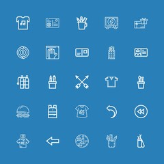Editable 25 back icons for web and mobile