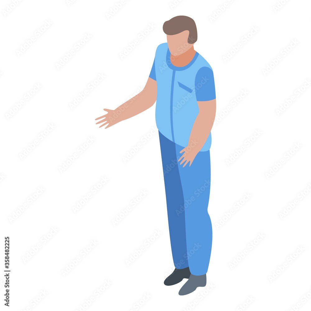 Poster mri assistant icon. isometric of mri assistant vector icon for web design isolated on white backgrou
