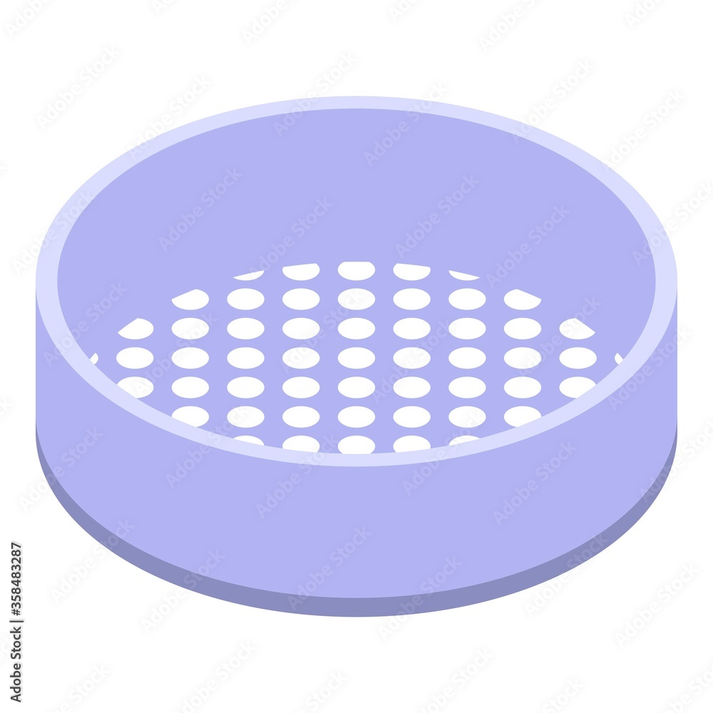 Poster sieve colander icon. isometric of sieve colander vector icon for web design isolated on white backgr