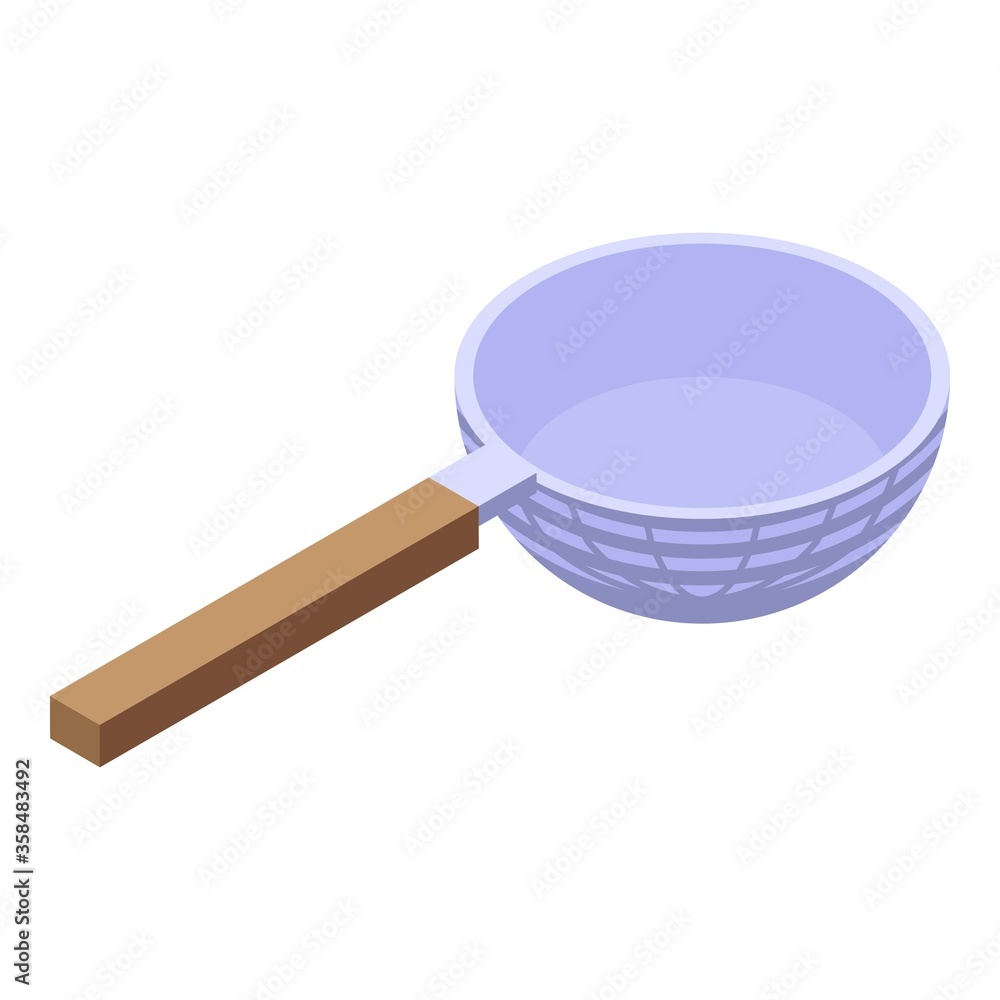 Poster sieve utensils icon. isometric of sieve utensils vector icon for web design isolated on white backgr