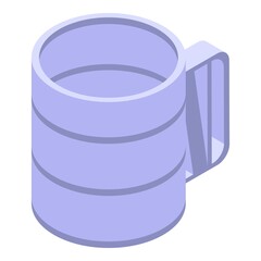 Mug sieve icon. Isometric of mug sieve vector icon for web design isolated on white background