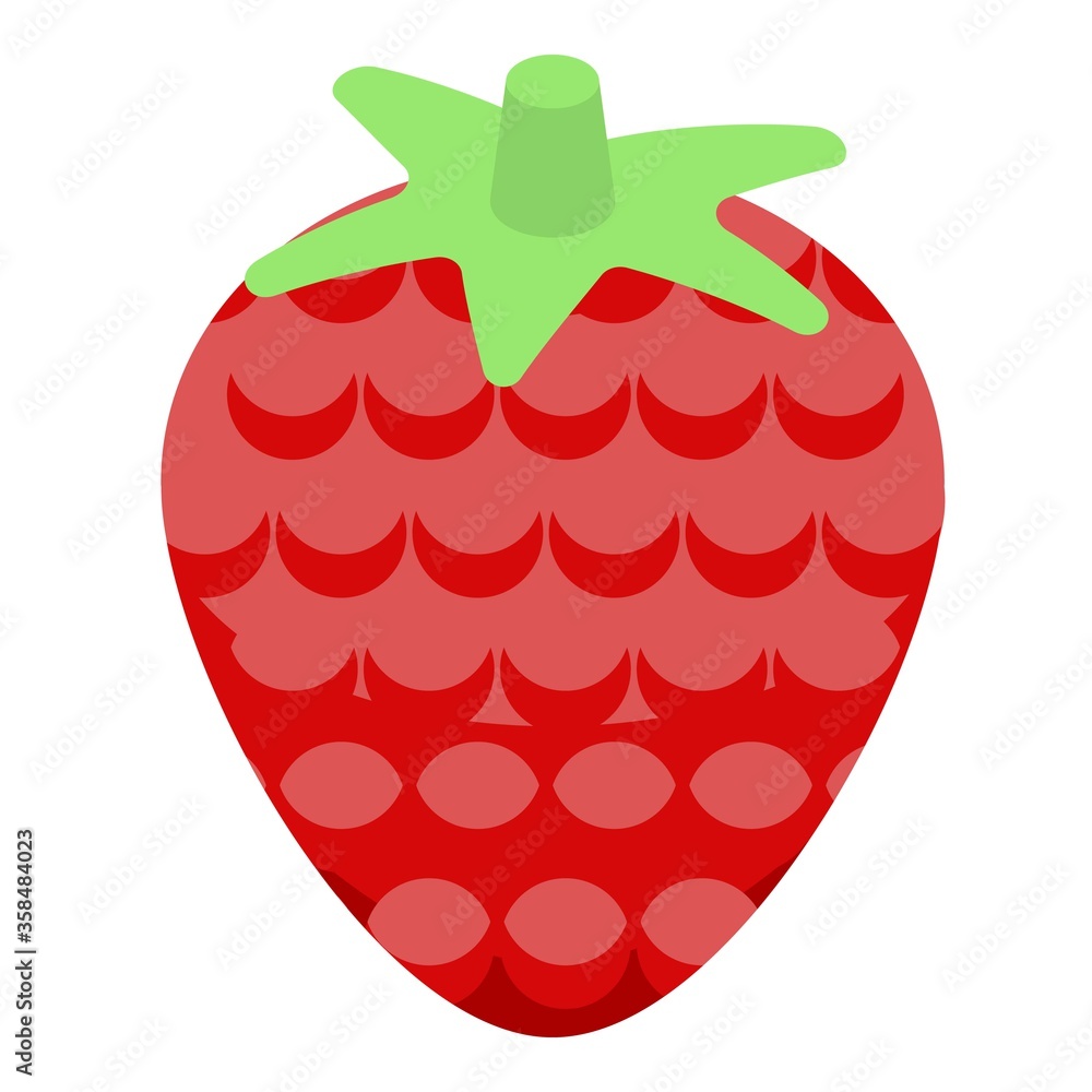 Poster sweet raspberry icon. isometric of sweet raspberry vector icon for web design isolated on white back