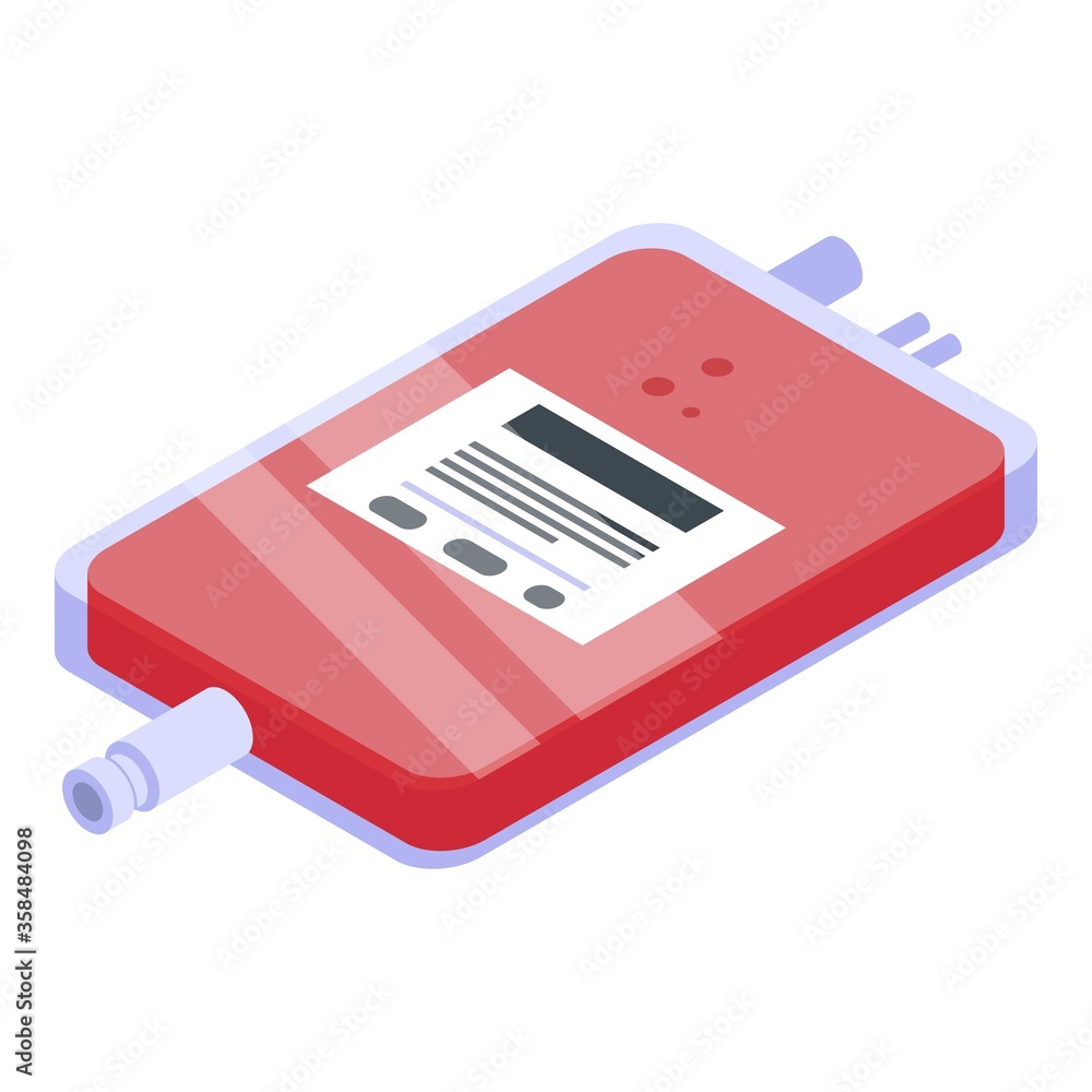 Poster lab blood package icon. isometric of lab blood package vector icon for web design isolated on white 