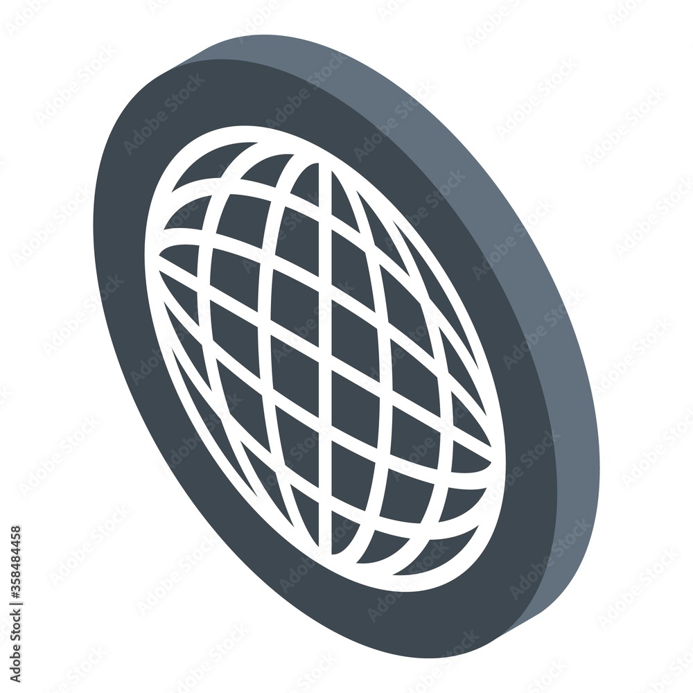 Poster global foreign language icon. isometric of global foreign language vector icon for web design isolat