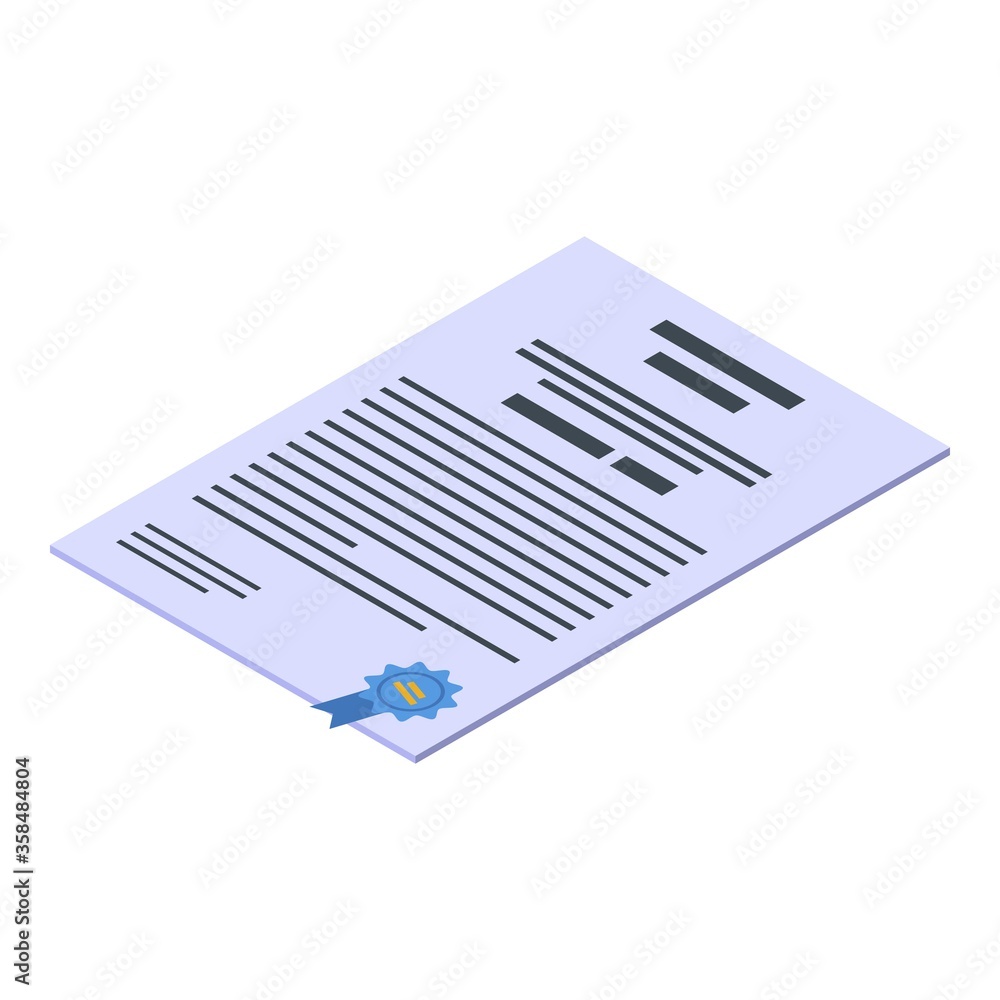 Poster foreign language diploma icon. isometric of foreign language diploma vector icon for web design isol