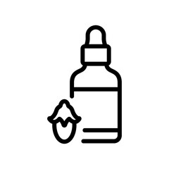 jojoba serum bottle icon vector. jojoba serum bottle sign. isolated contour symbol illustration