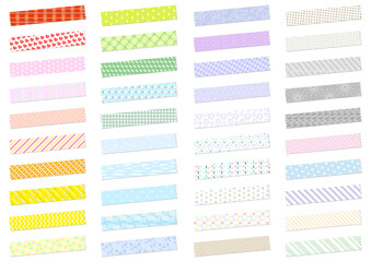 Colorful and cute tape material set