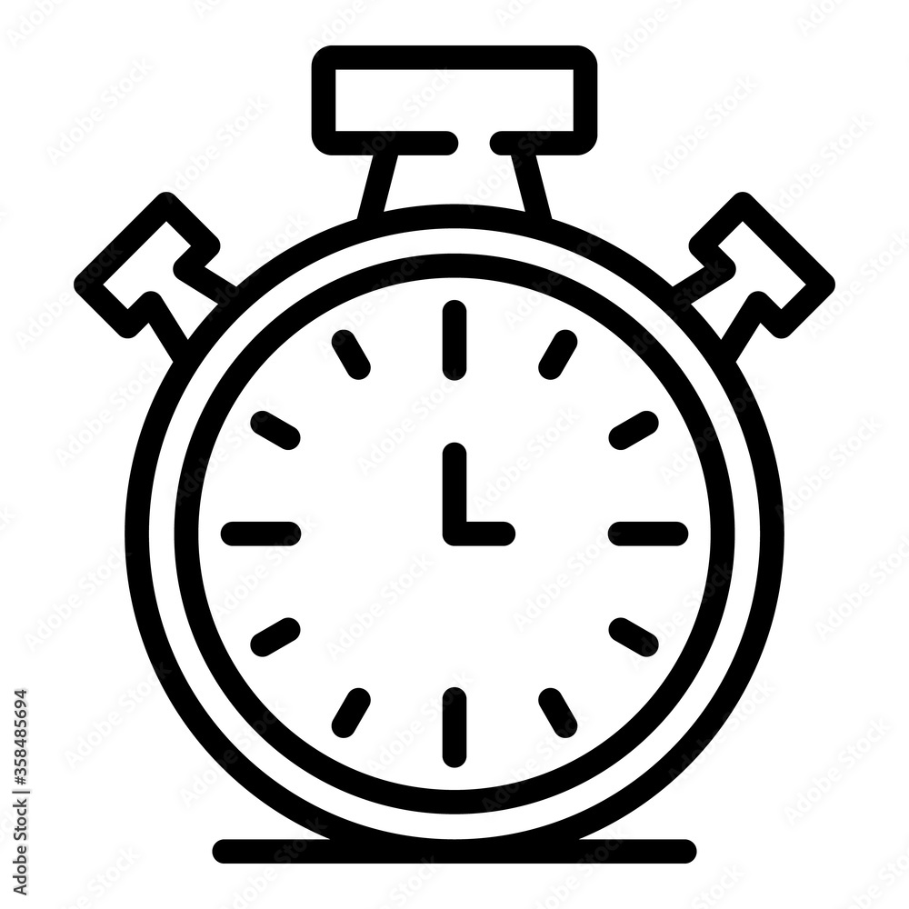 Poster stopwatch icon. outline stopwatch vector icon for web design isolated on white background