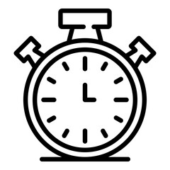 Stopwatch icon. Outline stopwatch vector icon for web design isolated on white background