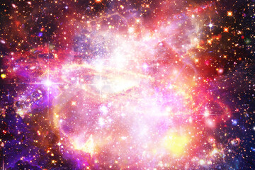 Colorful starry outer space background. The elements of this image furnished by NASA.