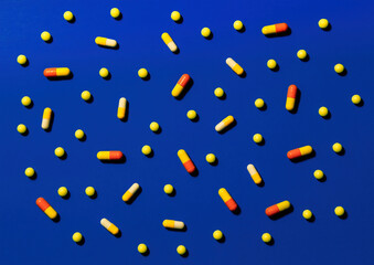 Pills and vitamins. Maintaining immunity and disease prevention