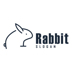 Rabbit logo icon graphic. line symbol illustration. Design vector