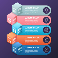 Realistic infographic element vector