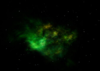 Being shone and star field against space.