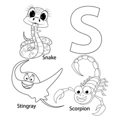 Coloring the letter for children