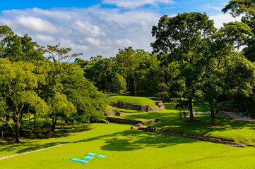 Nature of Palenque, was a pre-Columbian Maya civilization of Mesoamerica. Known as Lakamha (Big Water). UNESCO World Heritage