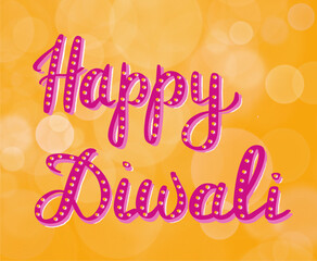 Diwali celebration greetings. Happy Diwali celebration banner. Diwali greetings lettering. Hand writing diwali wishes text.