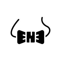 bow tie icon in glyph style. vector illustration for graphic designer, website, UI isolated on white background. EPS 10