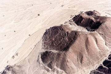 Fototapeta na wymiar It's Nazca desert (Sechura Desert), south of the Piura Region of