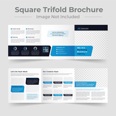 Fototapeta na wymiar Corporate Square Trifold brochure Design template