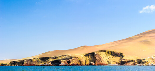 It's Landscape of the formation of the Ballestas Islands, Peru,
