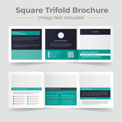 Obraz premium Business Square Trifold brochure template