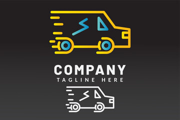 Logistic Icon Logo Template For Delivery brand and service delivery company