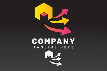 Logistic Icon Logo Template For Delivery brand and service delivery company