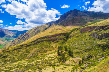 Fototapeta na wymiar It's Landscape of the nature of Peru mountains