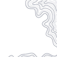 topographic map abstract height lines isolated on white background vector