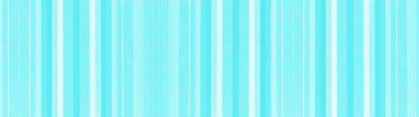Bright pastel aquamarine turquoise white striped natural cotton linen textile texture background...